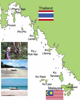 Thailand Malaysia Karte